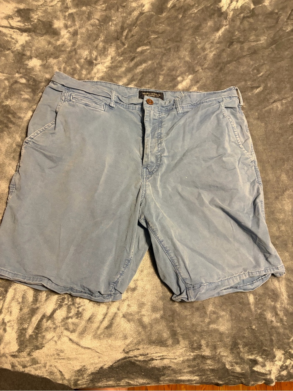 American Eagle Outfitters Light Blue Flat-Front Men’s Shorts